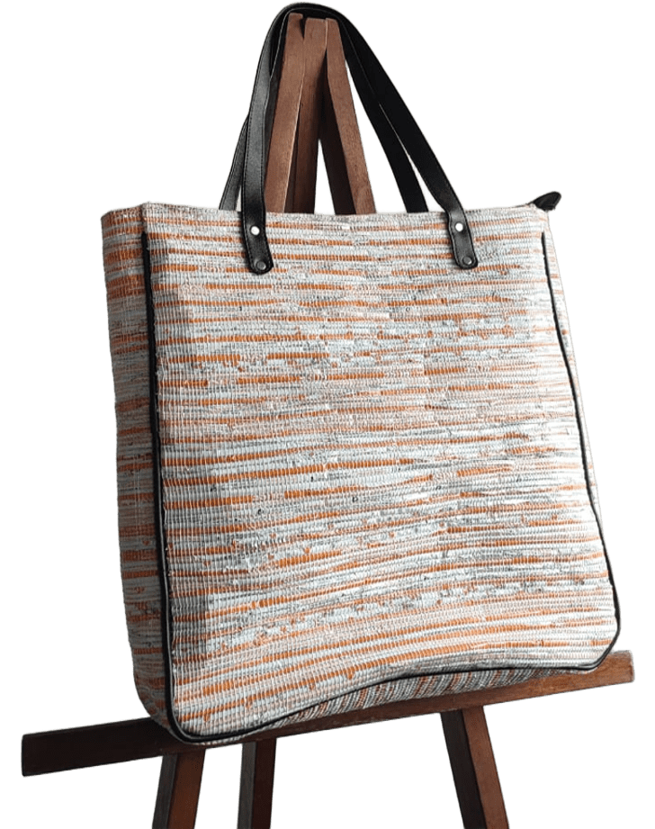 TOTEBAG MIXTE ANSE CUIR, CEINTURE, FERMETURE